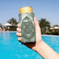Triquetra Trinity Sage de noeud Vert Faux Metallic