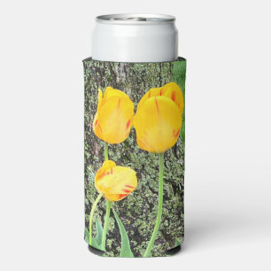 Rafraîchisseur Pour Canette Slim Trois Tulipes Jaunes /