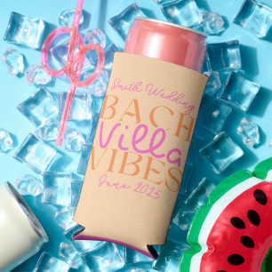 Rafraîchisseur Pour Canette Slim Tropical Bach Villa Enterrement de vie de jeune fi