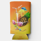 Rafraîchisseur Pour Canette Slim Tropical Drink nom personnalisé (Verso)