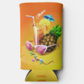 Rafraîchisseur Pour Canette Slim Tropical Drink nom personnalisé (Recto)