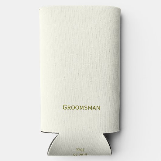 Rafraîchisseur Pour Canette Slim Tuxedo Groomsmen Mariage Can Cooler (Verso)