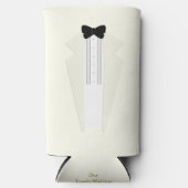Rafraîchisseur Pour Canette Slim Tuxedo Groomsmen Mariage Can Cooler (Recto)