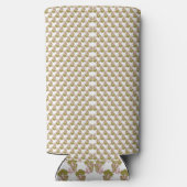 Rafraîchisseur Pour Canette Slim un arrière - plan blanc avec des feuilles verts (Verso)