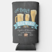 Rafraîchisseur Pour Canette Slim Un Bébé Brasse Le Baby shower Peut Rafraîchir (Recto)