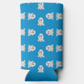 Rafraîchisseur Pour Canette Slim Un fantôme gris sur le bleu (Verso)