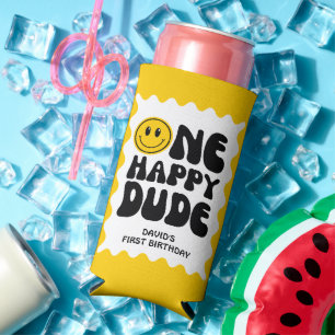 Rafraîchisseur Pour Canette Slim Un joyeux Mec Wavy Riggly Premier anniversaire