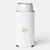 Rafraîchisseur Pour Canette Slim une fleur jaune avec des feuilles sur un arrière - (Seltzer Recto)