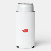Rafraîchisseur Pour Canette Slim une fleur rouge au centre bleu (Seltzer Recto)