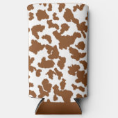Rafraîchisseur Pour Canette Slim Vache Brown Et Blanche Cacher Motif fourrure (Recto)