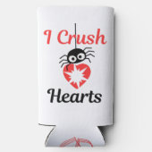 Rafraîchisseur Pour Canette Slim Valentine's I Crush Hearts mignon araignée | (Verso)