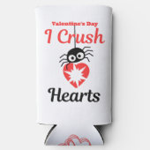 Rafraîchisseur Pour Canette Slim Valentine's I Crush Hearts mignon araignée | (Recto)