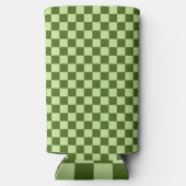 Rafraîchisseur Pour Canette Slim Vérificateurs vert foncé et vert clair (Verso)