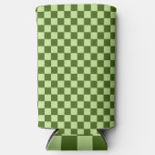 Rafraîchisseur Pour Canette Slim Vérificateurs vert foncé et vert clair (Recto)