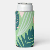 Rafraîchisseur Pour Canette Slim Vert Motif d'art feuillu (Seltzer Verso)