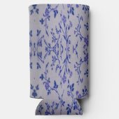 Rafraîchisseur Pour Canette Slim Vignes fleuries bleues gris (Verso)