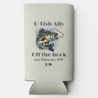 Rafraîchisseur Pour Canette Slim Vintage OFishAlly Retraité Gros Poisson Au Bout De
