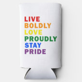 Rafraîchisseur Pour Canette Slim Vivez Vivement Amour Fièrement Rester Fière Boire (Recto)