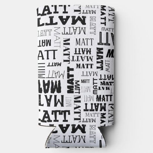 Rafraîchisseur Pour Canette Slim Votre (Court) nom est partout (Verso)