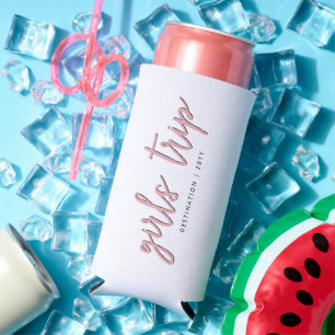 Rafraîchisseur Pour Canette Slim Voyage élégant personnalisé pour filles   Weekend 
