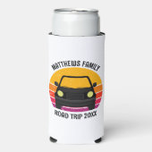 Rafraîchisseur Pour Canette Slim Voyage sur la route de Spring Break Coucher de sol (Seltzer Recto)