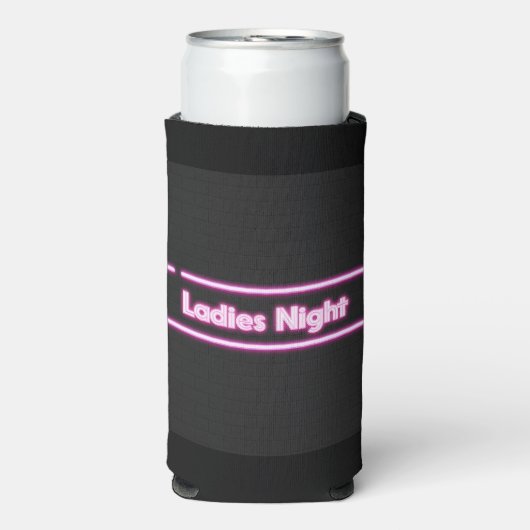 Rafraîchisseur Pour Canette Slim Voyant LED Dames Night Neon Can Cooler (Seltzer Recto)