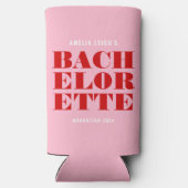 Rafraîchisseur Pour Canette Slim Week-end de Fiançailles Rose et Rouge Audacieux (Verso)