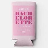 Rafraîchisseur Pour Canette Slim Week-end Enterrement de Vie de Jeune Fille Rose Gr (Verso)