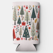 Rafraîchisseur Pour Canette Slim Whimsical Christmas Tree Forest (Recto)