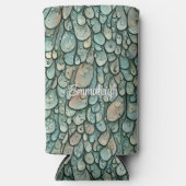 Rafraîchisseur Pour Canette Slim Whimsical Raindrops Monogramme (Recto)