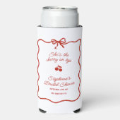 Rafraîchisseur Pour Canette Slim Whimsy Red Elle est la cerise sur la Fête des mari (Seltzer Verso)