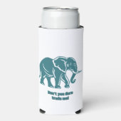 Rafraîchisseur Pour Canette Slim White Elephant Gag Gift (Seltzer Recto)
