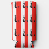 Rafraîchisseur Pour Canette Slim Witch on red and white stripes (Recto)