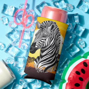 Rafraîchisseur Pour Canette Slim Zebra African Savanna Wild Animal