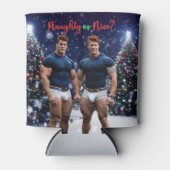 Rafraîchisseur Pour Canette SlipperyJoe's décoré enneigé de Noël tre (Devant)