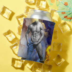 Rafraîchisseur Pour Canette SlipperyJoe's Man steamy shirt abs six pack