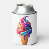 Rafraîchisseur Pour Canette SlipperyJoe's vibrante crème glacée cone classique (Can devant)