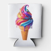 Rafraîchisseur Pour Canette SlipperyJoe's vibrante crème glacée cone classique (Devant)