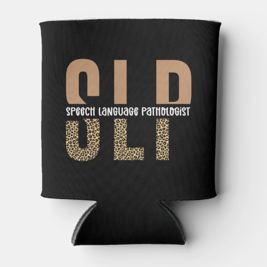 Rafraîchisseur Pour Canette SLP cheetah print Speech language pathologist gift (Devant)