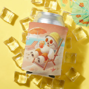 Rafraîchisseur Pour Canette Smile Pup : Mode Plage Activé Bichon Frisé Sourian