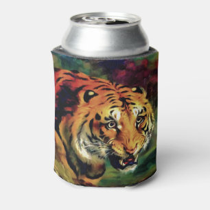 Rafraîchisseur Pour Canette Snarling Tiger Portrait Artistique