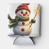 Rafraîchisseur Pour Canette Snowman joyeux (Devant)