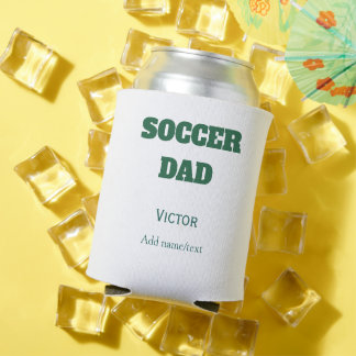 RAFRAÎCHISSEUR  POUR CANETTE SOCCER DAD FOOTBALL FATHERS DAY GIFTS GREEN SIMPLE