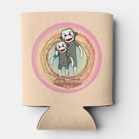 Rafraîchisseur Pour Canette Sock Monkey Papa (Dos)