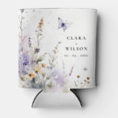 Rafraîchisseur Pour Canette Soft Lilac Fleur sauvage Butterfly Garden Mariage (Devant)