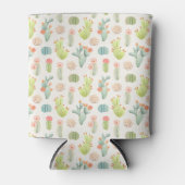 Rafraîchisseur Pour Canette Soft Pastel Cactus & Motif Succulent (Devant)
