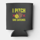 Rafraîchisseur Pour Canette Softball Maman Papa Baseball Sport (Devant)