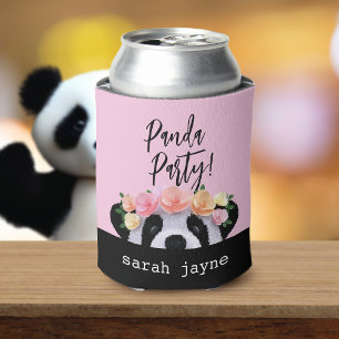 Rafraîchisseur Pour Canette Soignée Panda Party Personnalisé Pink Can Cooler
