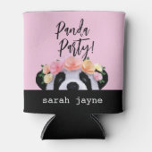 Rafraîchisseur Pour Canette Soignée Panda Party Personnalisé Pink Can Cooler (Devant)