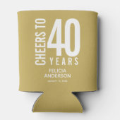 Rafraîchisseur Pour Canette Soirée à Anniversaire Or (Dos)